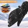thumbnail image 5 of Duety Winter Warm Cycling Touch Screen Gloves Non-slip Thermal Warm Gloves Splash-Proof Silicone Gloves with Reflective Strip for Cold Weather Outdoor Running Hiking Motorcycle, 5 of 8
