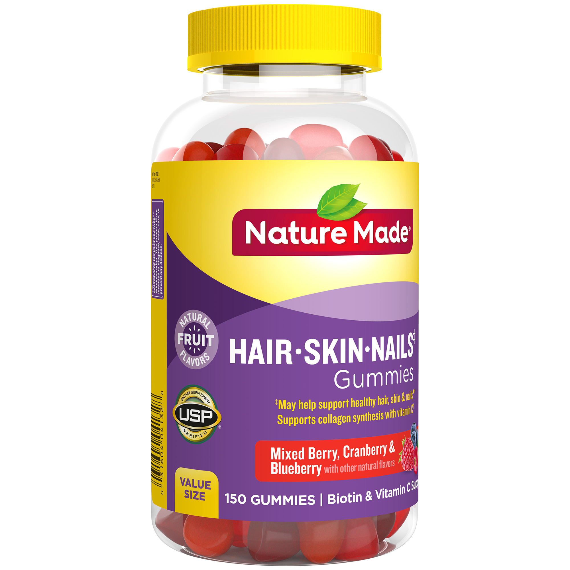 Nature Made Hair Skin Nails 2500 Mcg Gummies 150 Count Value