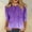 Purple, variant on Printed Tops for Women Fashion Round-Neck Quarter Sleeves Summer Tops Loose and Breathable Tops for Going out and Daily Home Wear