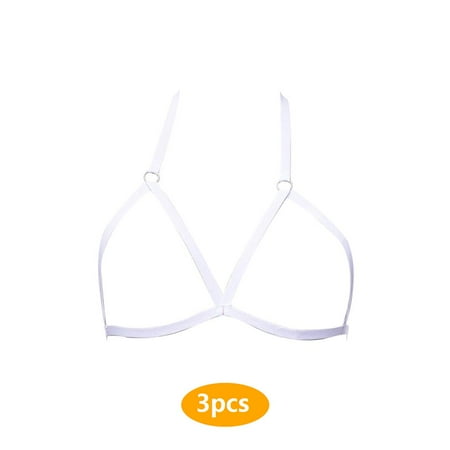 

3pcs Women Harness Bra Erogenous Dating Ductility Great Quality Impressive Strappy Firmness Passion Mysterious Beauty Cupless Bras