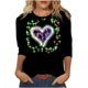 thumbnail image 1 of Blusa informal de manga larga con cuello redondo y estampado de amor para mujer Fridja  hkj2727, 1 of 5