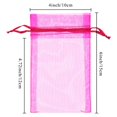 thumbnail image 2 of Bolsas de regalo SumDirect, 100 unidades, organza transparente, 10 x 15 cm, color rosa intenso, 2 of 7
