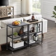 thumbnail image 4 of VECELO Set of 2 End Table, 3-Tier Storage Shelf Nightstand Bedside Sofa Side Table, Gray, 4 of 9
