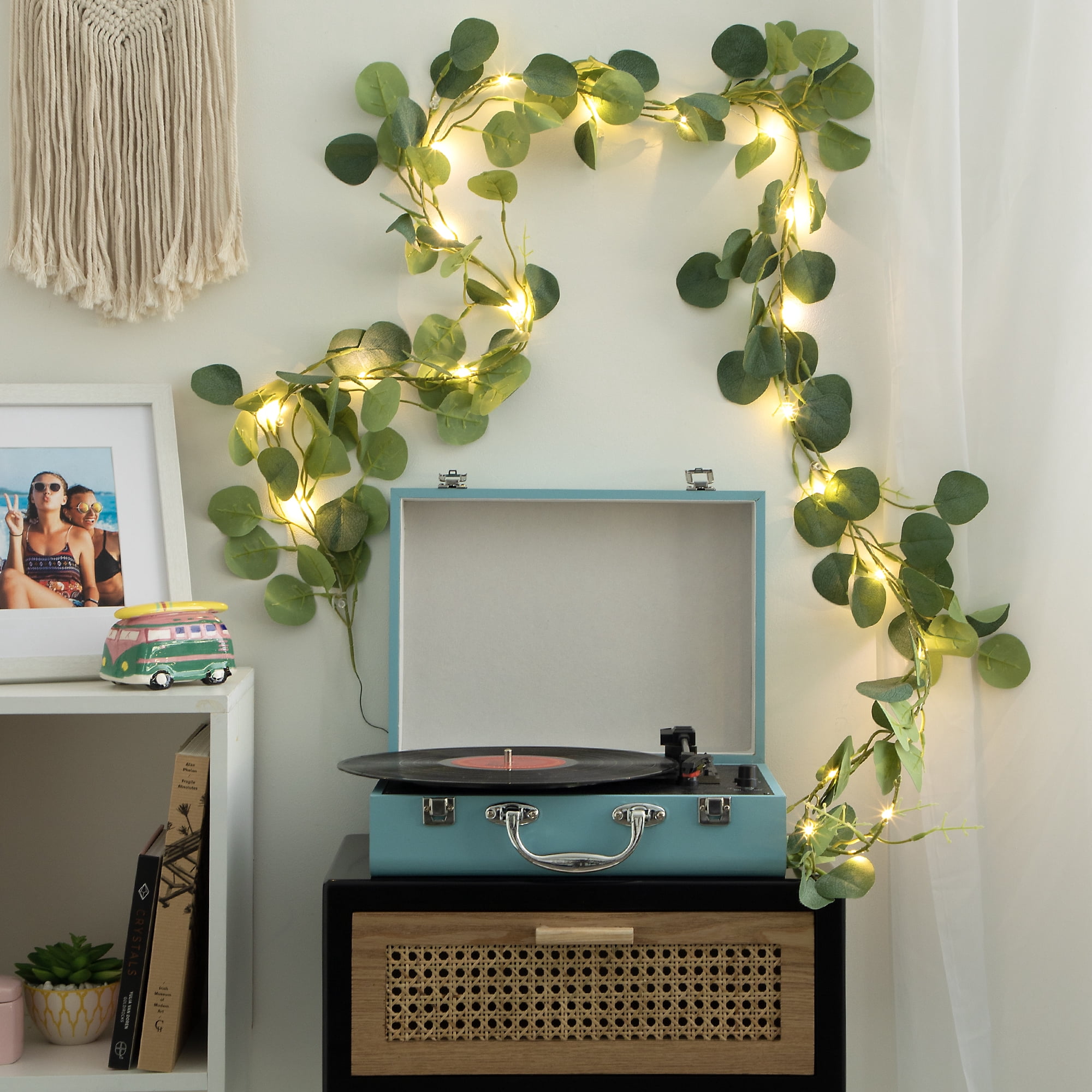 Mainstays 7 ft. Eucalyptus String Lights (Battery Operated, Warm White LED, Indoor Use)