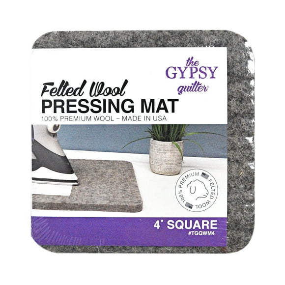 Gypsy Quilter Tapis de Pression en Laine Feutrée 4 Pouces x 4 Pouces