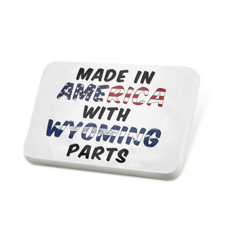 Porcelein Pin Made in America with Parts from Wyoming Lapel Badge – NEONBLOND