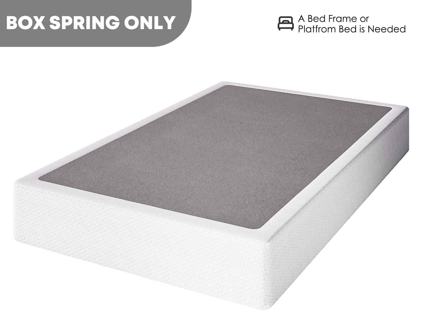 ULIESC 9 Inch Twin Box Spring, Twin Size Box Spring Only, Metal Box Spring Twin with Fabric Cover, Sturdy Mattress Foundation, Noise Free, Non-Slip, Easy Assembly