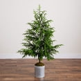 thumbnail image 4 of Nearly Natural 5ft. Artificial Real Touch Norfolk Island Pine in Metal Tin Planter with Natural Look, 4 of 6