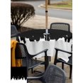 thumbnail image 5 of Outdoor Tablecloth with Umbrella Hole for Patio/Picnic/Party/Camping, Abstract Black Waterproof Table Cloth Square Cover Washable, Modern Minimalist Graffiti Artwork (60"x 60"), 5 of 8