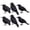 B, variant on YAMB 6 Pack Black Realistic Feathered Crow, Halloween Reusable Simulation Crow Figurine Prop with Full Black Plush, Spooky Gothic Tabletop Wall Ornaments for Party Yard Mantel Window Layout