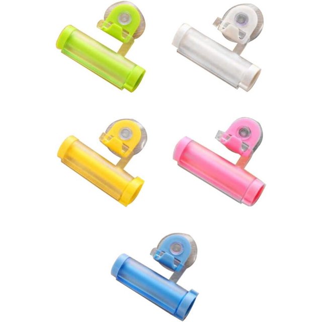 Exprimidores de pasta de dientes para baño, rodillo de tubo de pasta de dientes montado en la pared, soporte para exprimir pasta de dientes, 5 uds.