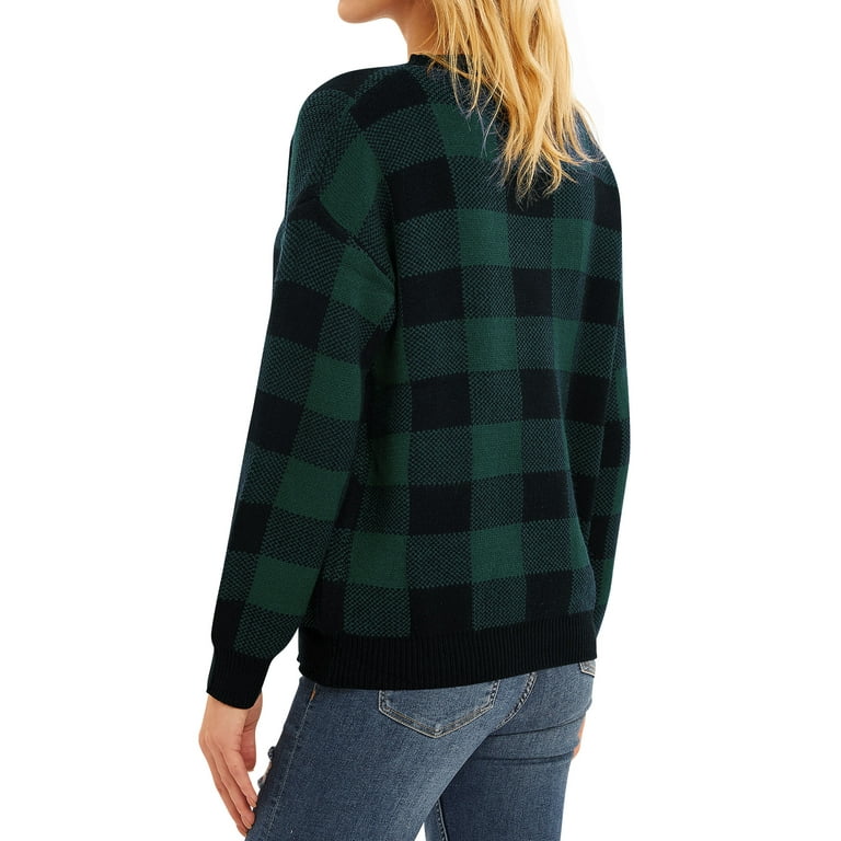 Checkered pullover sales