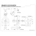 thumbnail image 2 of Kingston Brass VB46350ZX Tub/Shower Faucet, Oil Rubbed Bronze, 2 of 2