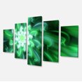 thumbnail image 2 of Large Green Exotic Flower Petals - Floral Canvas Art Print, 2 of 3