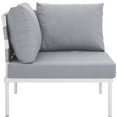thumbnail image 3 of Modway Fauteuil d'Angle de Patio Extérieur en Aluminium et Tissu, Blanc/gris, 3 of 5