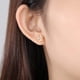 thumbnail image 2 of Pendientes de plata de ley chapados en oro con forma de rosa, hipoalergénicos y sin níquel para mujer Rojo Verde, 2 of 4