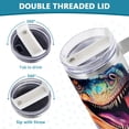 thumbnail image 5 of Dinosaur Colorful 40 oz Tumbler with Handle Insulated&nbsp;Travel Mug&nbsp;Lid Straw Leak Proof Steel Vacuum Water Bottles Glasses Fits in Car Cup Holder, 5 of 7