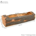 thumbnail image 5 of Sunnydaze Rustic Log 35.5" x 13" x 9.75" Polyresin Outdoor Planter with Drainage Holes, 5 of 8