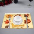thumbnail image 2 of EREHome Set de 6 Sets de Table Automne Joyeux Action de Grâce, Protecteur de Table 12x18 Pouces, 2 of 5