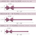 thumbnail image 4 of Men's Classic Pre-Tied Bow Tie Formal Solid Tuxedo, by Bow Tie House (Large, Smoky Rose), 4 of 5