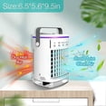 thumbnail image 2 of Mobile Air Conditioner 4 in 1 USB Air Cooler Humidifier Fan with 7 Night Light Colors - 4 Fan Levels Evaporative Cooler, White, 2 of 5