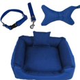 thumbnail image 1 of COMBO CAMA LUXURY MEDIANA + JUGUETE + CORREA + COLLAR AZUL, 1 of 4