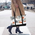 thumbnail image 4 of FORMRS Canvas Laptop Tote Bag for Women with 15.6" Computer Compartments Shoulder Handbag, Cartoon Orange Houses, 4 of 7