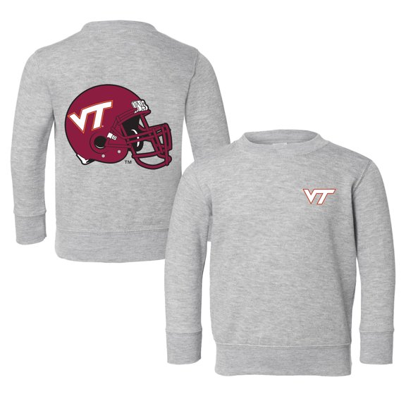 Toddler Chad & Jake Heather Gray Virginia Tech Hokies Logo Pullover Sweatshirt