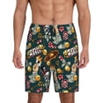 thumbnail image 1 of Fotbe Vintage Casino Chips Pantalones Cortos de Pijama para Hombre, Ropa de Dormir, Pantalones de Pijama Cortos para Hombre-Small, 1 of 6