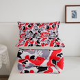 thumbnail image 5 of Manfei Minimalism Camouflage Queen Comforter Set, Graffiti Camo Gorilla Comforter Sets Queen, Gray Red, Gray Reversible, 3-Piece, 1 Comforter and 2 Pillowcases, 5 of 7
