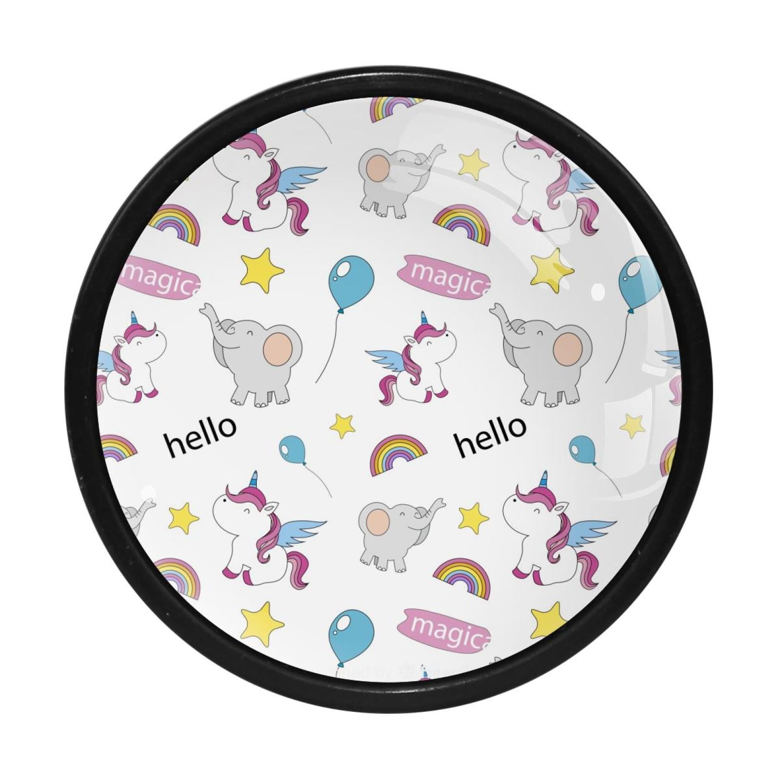 4 Pcs Unicorn Knobs for Kitchen Cupboard Dresser Bookcase