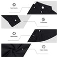 thumbnail image 5 of Ohufall Men 2 Piece Outfit Button Turndown Collared Loose Long-sleeve Shirt with Drawstring Elastic Waist Baggy Shorts Suit, 5 of 5