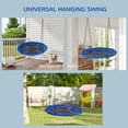 thumbnail image 3 of Blue Saucer Swing - 43" Outdoor Nest Swing with Adjustable Ropes | Garden Seating for Play & Relaxation, 3 of 7