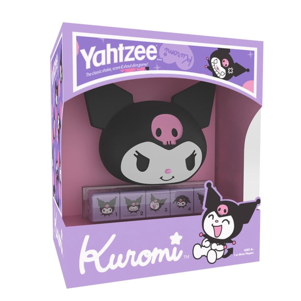 Juego de dados YAHTZEE Kuromi con copa de dados coleccionable