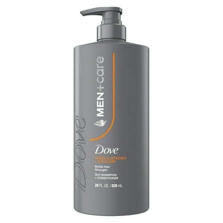Dove Men Care Shampoo Builds Hair Strength Thick & Strong with Calcium, 28 fl oz