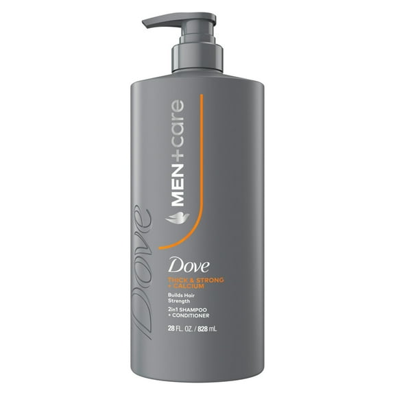 Dove Men Care Shampoo Builds Hair Strength Thick & Strong with Calcium, 28 fl oz