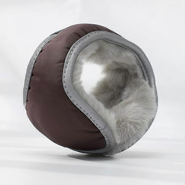 Orejeras de forro polar de piel sintética plegables para exteriores, unisex, de invierno, para detrás de la cabeza, regalo