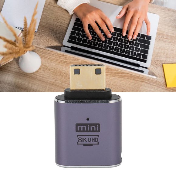 Adapter, Plug And Play Portable Male To Female 48Gbps Mini HD Multimedia Interface Connector For Office