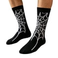 thumbnail image 3 of DHFJKG 5 Pairs Halloween Socks For Women Men Unisex Spider Web Printed Mid Calf Socks Halloween Party Accessories, 3 of 6