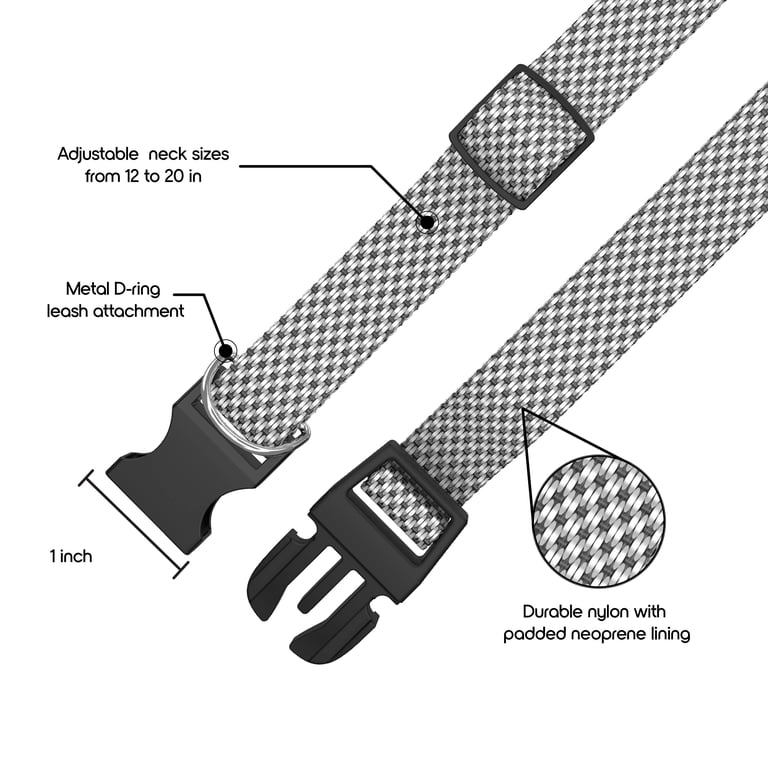 Vibrant Life Padded Dog Collar, Large, Gray photo 2