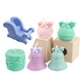 thumbnail image 2 of Molde de vela de silicona con forma de trineo de campana de Navidad, columna de Papá Noel, fabricación de velas, molde de resina de jabón, regalo de Navidad, artesanía, decoración del hogar, 2 of 4