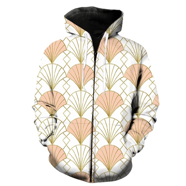 Sudadera con capucha y cremallera para hombre, con estampado abstracto, estilo Harajuku 3D, divertida, ropa de calle, gran oferta, primavera 2024