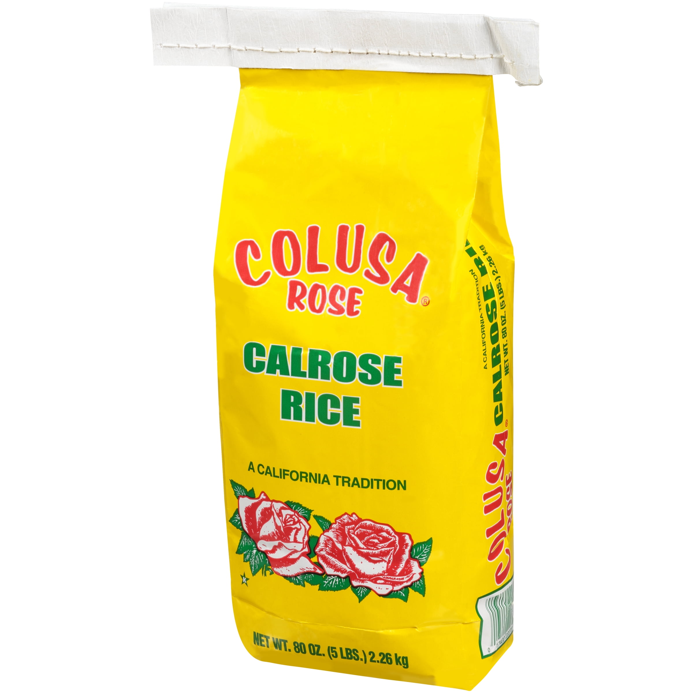 Colusa Rose Calrose Rice, Gluten Free Medium Grain White Rice, 5 lb Bag