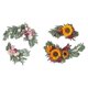 thumbnail image 1 of Guirnalda rústica de flores artificiales, telón de fondo floral para decoración de mesa de ceremonia Rosa Púrpura Amarillo Rojo, 1 of 9