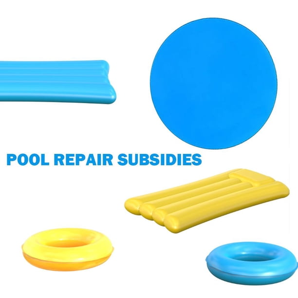 Kit de reparación de piscinas de 10 piezas, accesorios domésticos recortables de PVC duradero (7,5 cm) Ndcxsfigh Libre de BPA