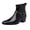 1-Black, variant on Mepaouo Men's Cowboy Boots Square Closed Toe Work Boots Waterproof Lightweight Mid Calf Booties