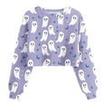 thumbnail image 2 of Neewe Womens Casual Long Sleeve Sweatshirt Crew Neck Cute Pullover Relaxed Fit Tops, 2 of 3