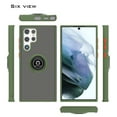 thumbnail image 6 of CoverON For Samsung Galaxy S22 Ultra Phone Case, Ring Holder Kickstand Magnetic Mount Clear Hard Back Cover Rubber Bumper, Army Green, 6 of 8