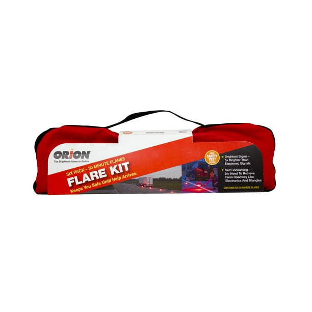 Orion 30 Minute Road Flares, 6 Count