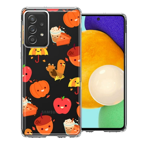 MUNDAZE For Samsung Galaxy A52 Thanksgiving Autumn Fall Design Double Layer Phone Case Cover